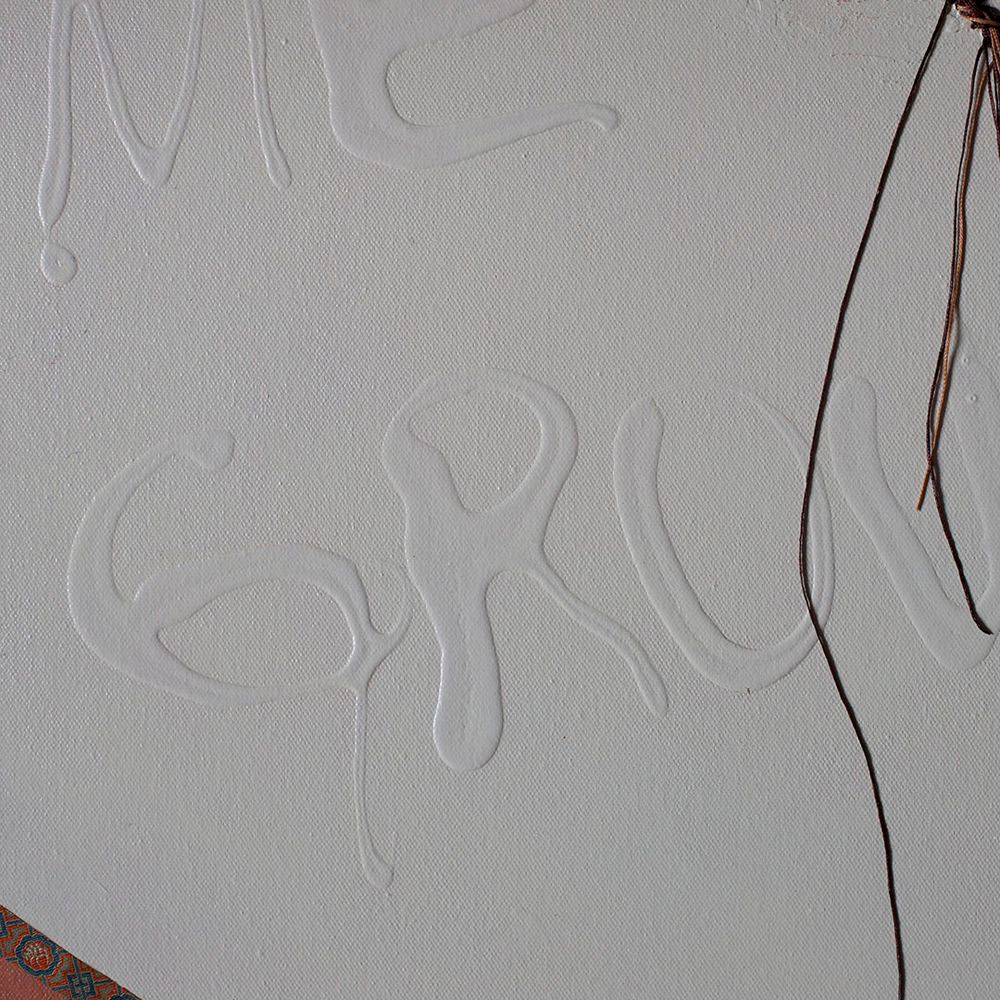 Original Canvas Art Abstract Mixed Media Painting. Entitled: Let Me Grow by Maite Baron. Image description: product example