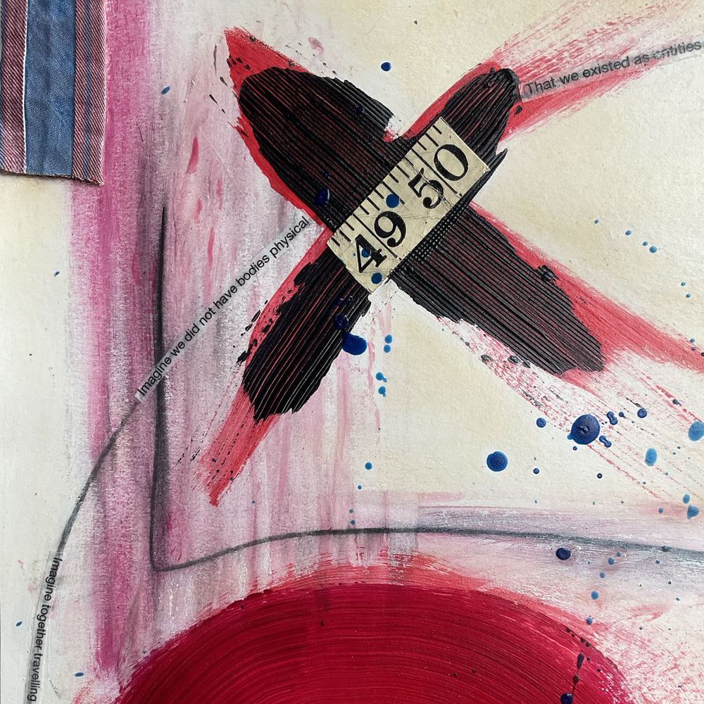 Original Abstract Painting on Paper. Entitled: Touching Emotions From Deep Within by Maite Baron. Image description: product example