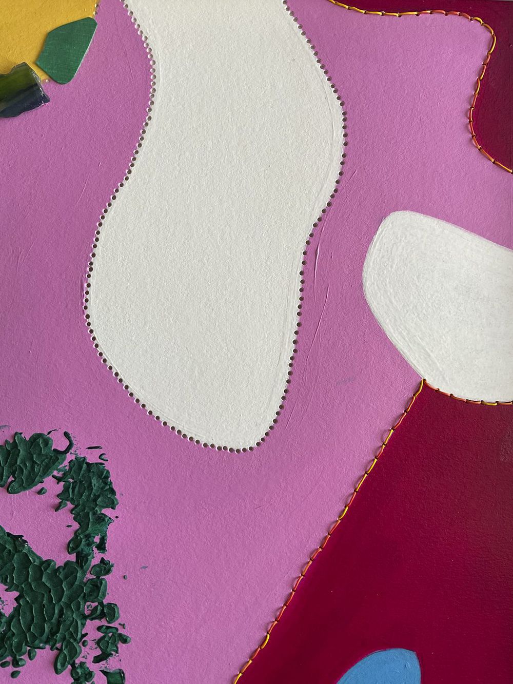 Contemporary Art Abstract Mixed Media Painting. Entitled: Hello Sunshine by Maite Baron. Image description: product example