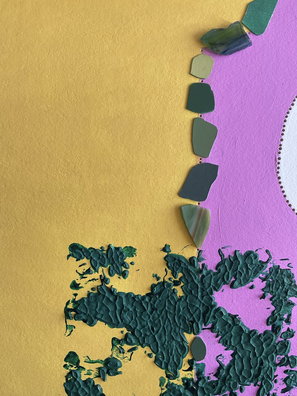 Contemporary Art Abstract Mixed Media Painting. Entitled: Hello Sunshine by Maite Baron. Image description: product example