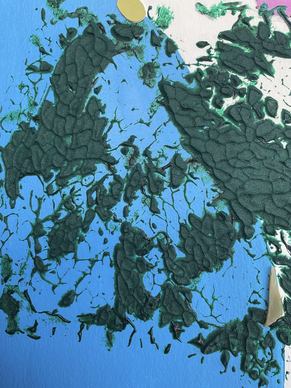 Contemporary Art Abstract Mixed Media Painting. Entitled: Strolling by the River by Maite Baron. Image description: product example