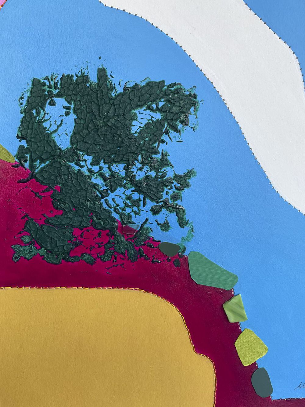 Contemporary Art Abstract Mixed Media Painting. Entitled: Lets Meet by the Sea by Maite Baron. Image description: product example