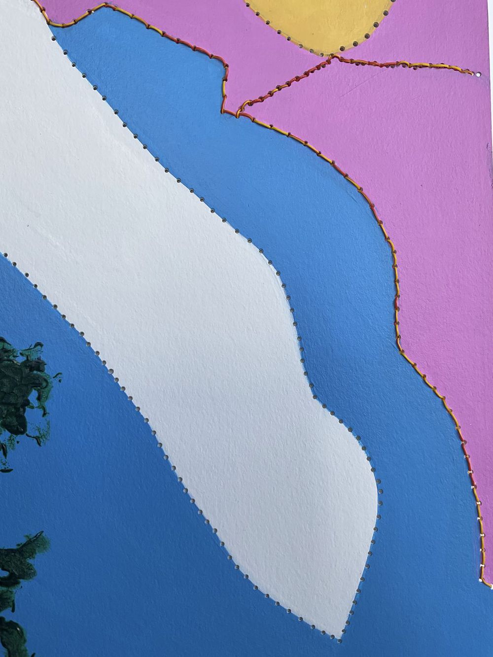 Contemporary Art Abstract Mixed Media Painting. Entitled: Lets Meet by the Sea by Maite Baron. Image description: product example