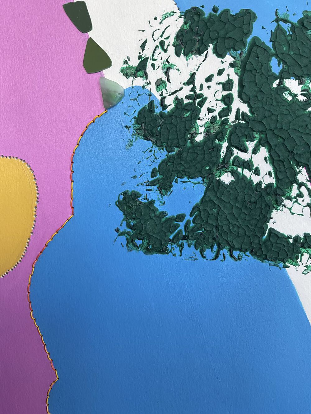 Contemporary Art Abstract Mixed Media Painting. Entitled: Glorious Gin Clear Sky by Maite Baron. Image description: product example