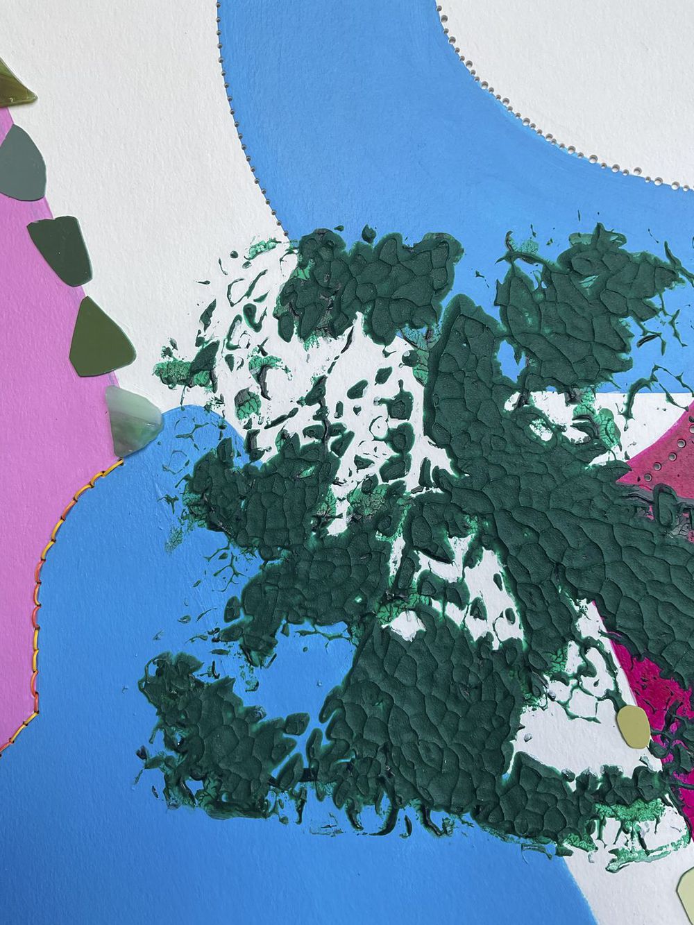 Contemporary Art Abstract Mixed Media Painting. Entitled: Glorious Gin Clear Sky by Maite Baron. Image description: product example