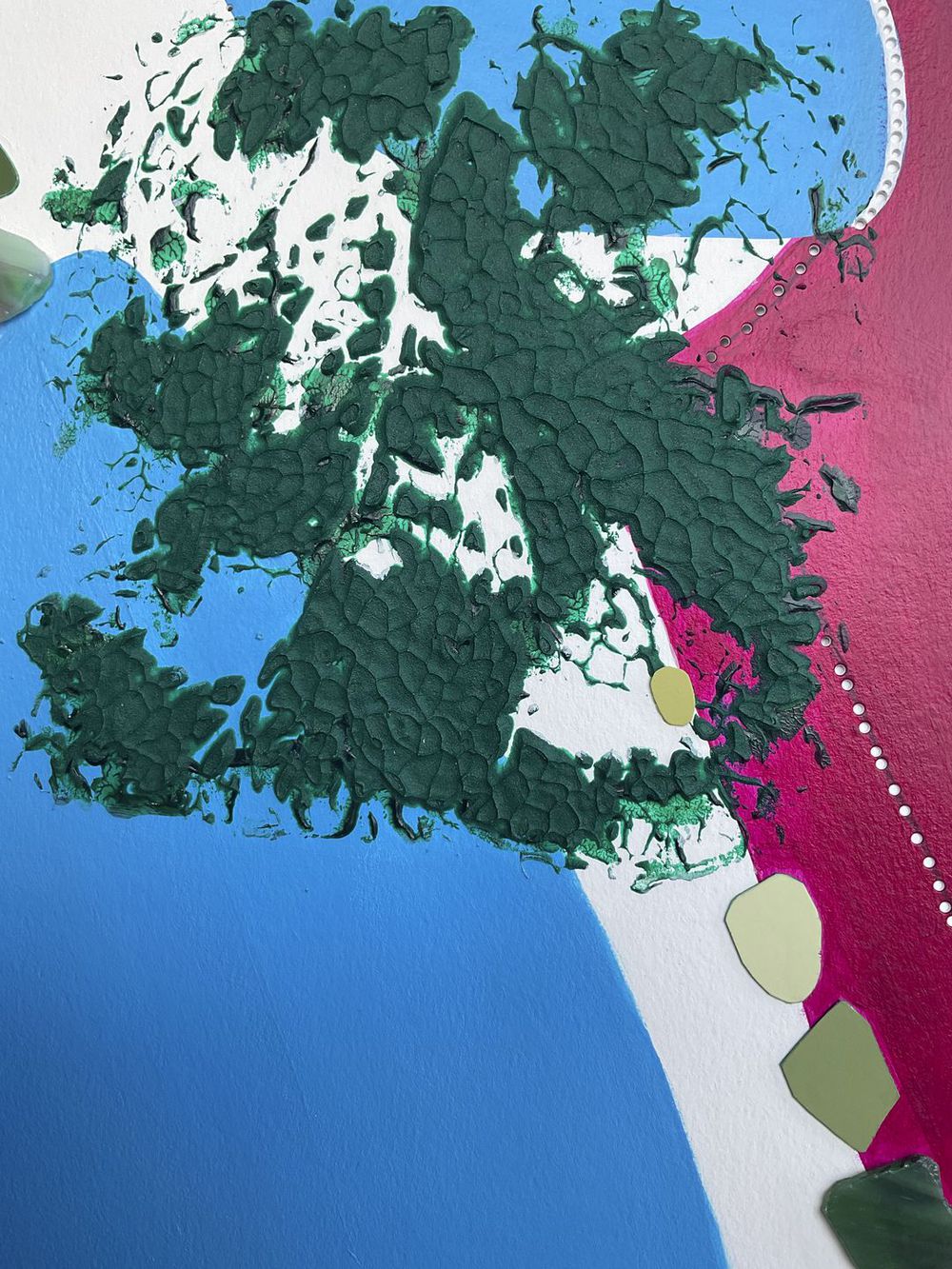 Contemporary Art Abstract Mixed Media Painting. Entitled: Glorious Gin Clear Sky by Maite Baron. Image description: product example