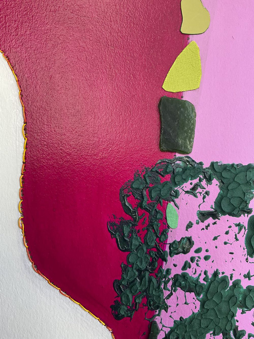 Contemporary Art Abstract Mixed Media Painting. Entitled: Sunny Side Up by Maite Baron. Image description: product example