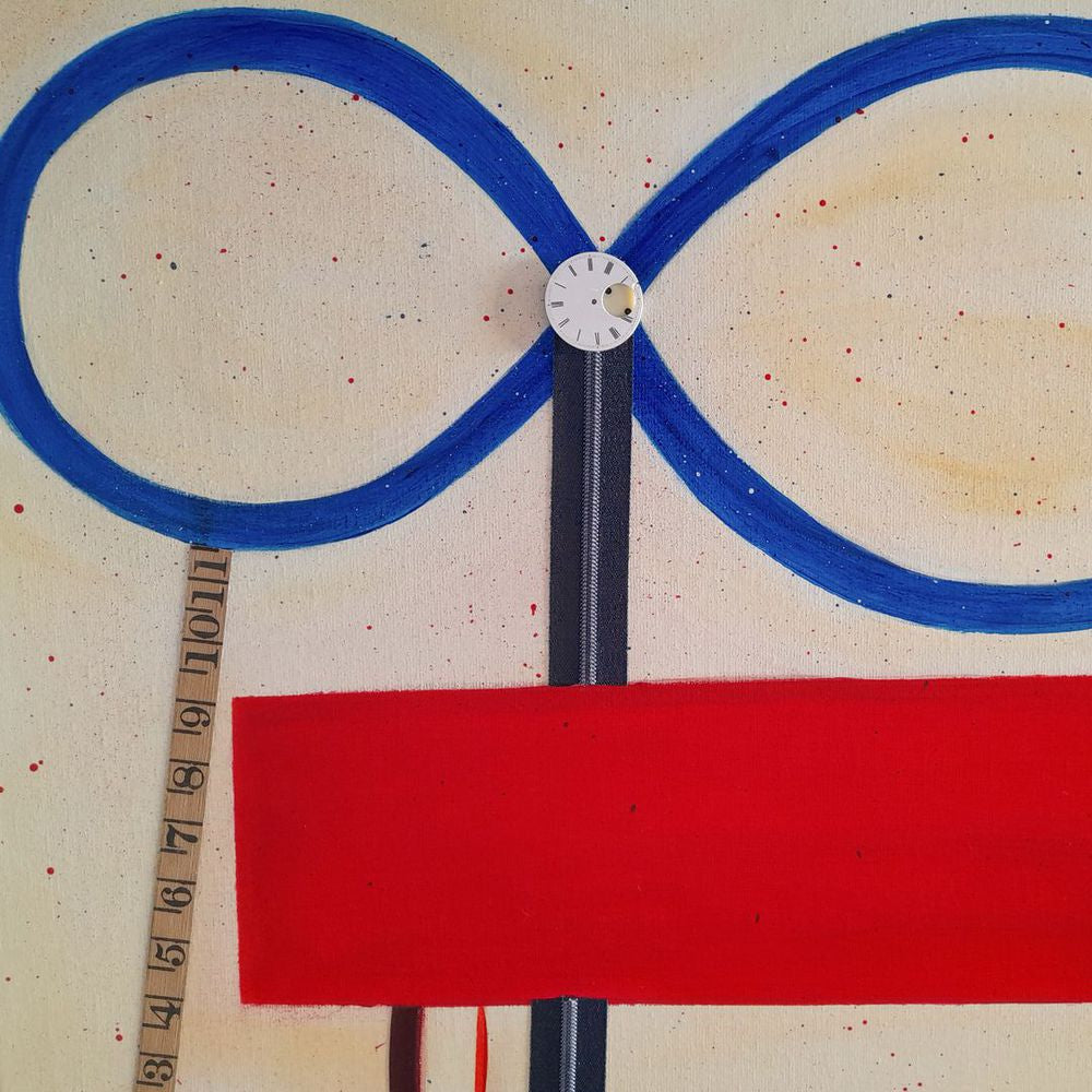 Original Canvas Art Abstract Mixed Media Painting. Entitled: Our Bodies Belong Entwined by Maite Baron. Image description: product example