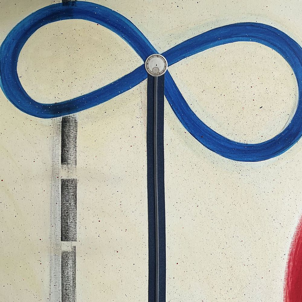 Original Canvas Art Abstract Mixed Media Painting. Entitled: We Just Know Its Forever by Maite Baron. Image description: product example