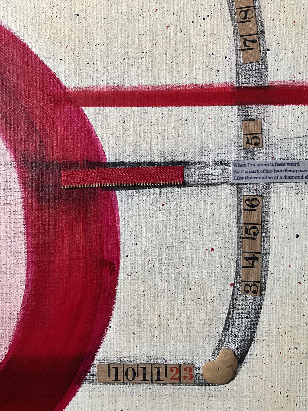 Original Canvas Art Abstract Mixed Media Painting. Entitled: Together We Are A Single Inseparable Being by Maite Baron. Image description: product example