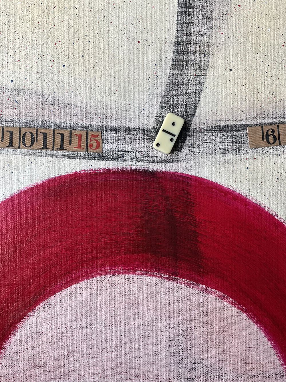 Original Canvas Art Abstract Mixed Media Painting. Entitled: Together We Are A Single Inseparable Being by Maite Baron. Image description: product example