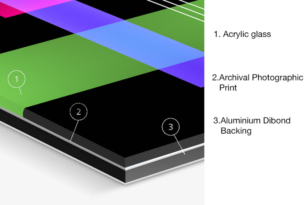 Limited Edition Abstract Photography. Entitled: Reflections Composition 4 by Keith Grafton. Image description: product example