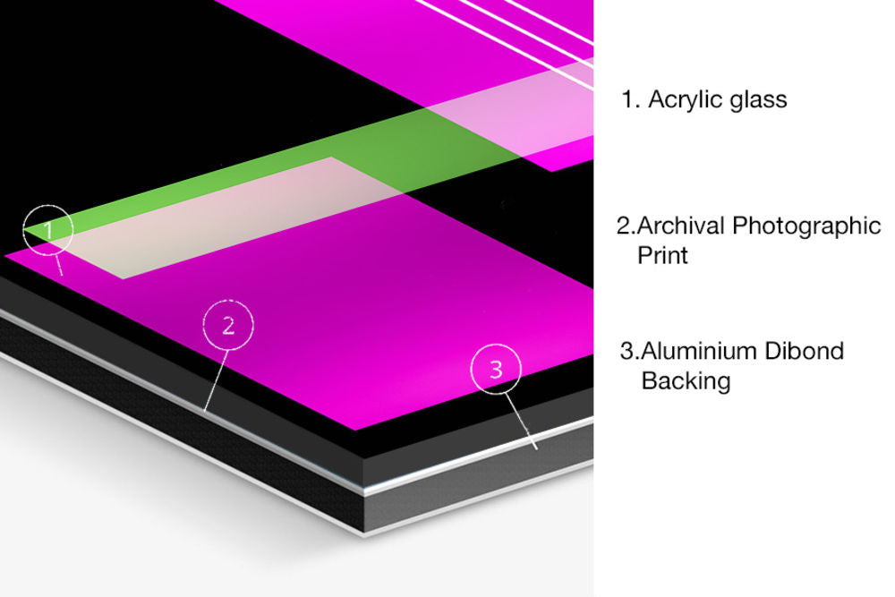 Limited Edition Abstract Photography. Entitled: Reflections Composition 5 by Keith Grafton. Image description: product example