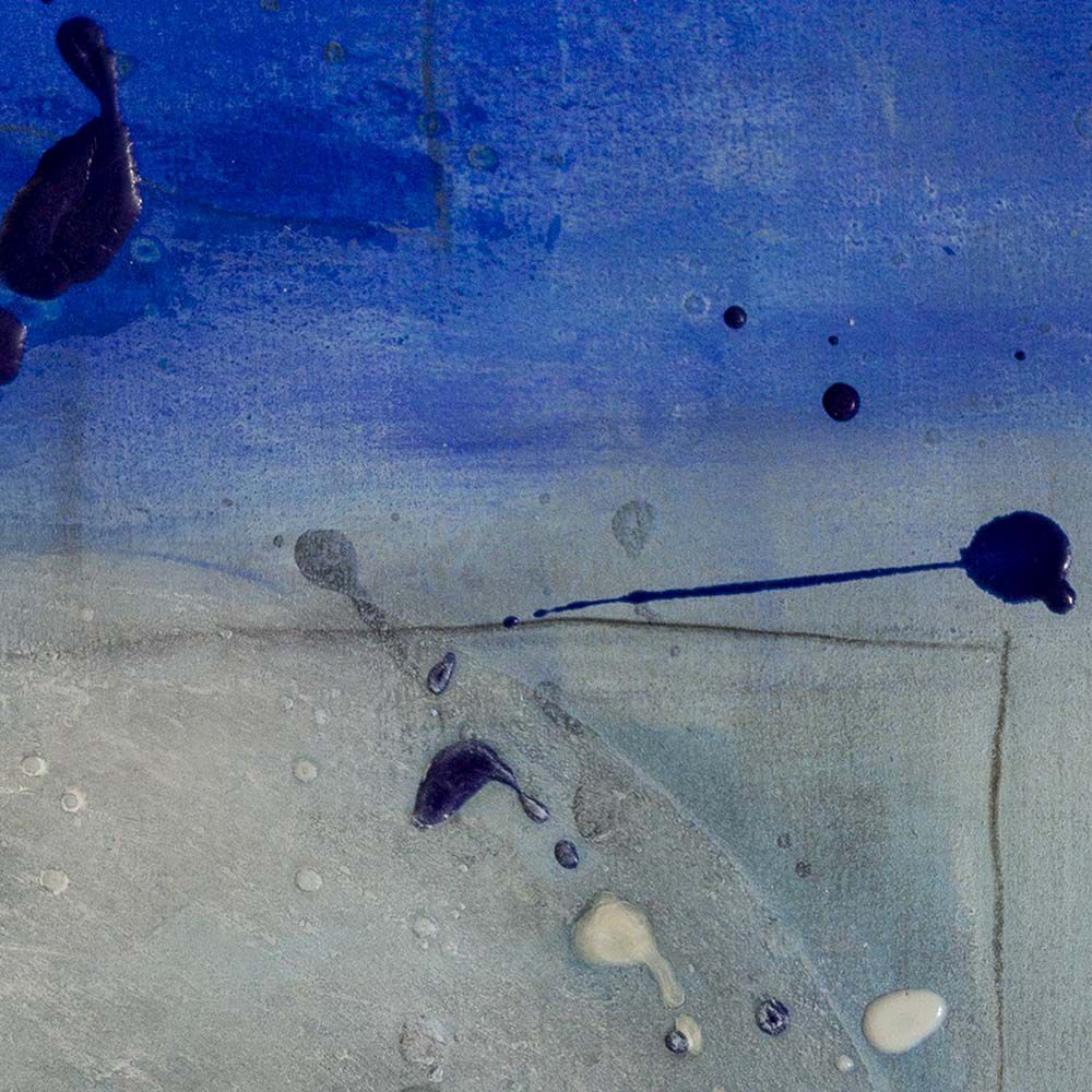 Contemporary Art Original Abstract Painting. Entitled: Blue Moon I by Maite Baron. Image description: product example