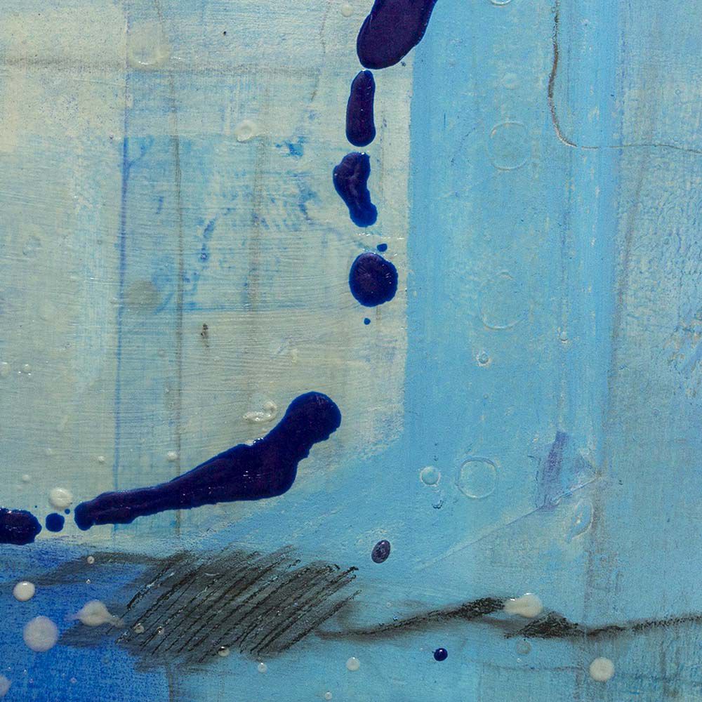 Contemporary Art Original Abstract Painting. Entitled: Blue Moon IV by Maite Baron. Image description: product example