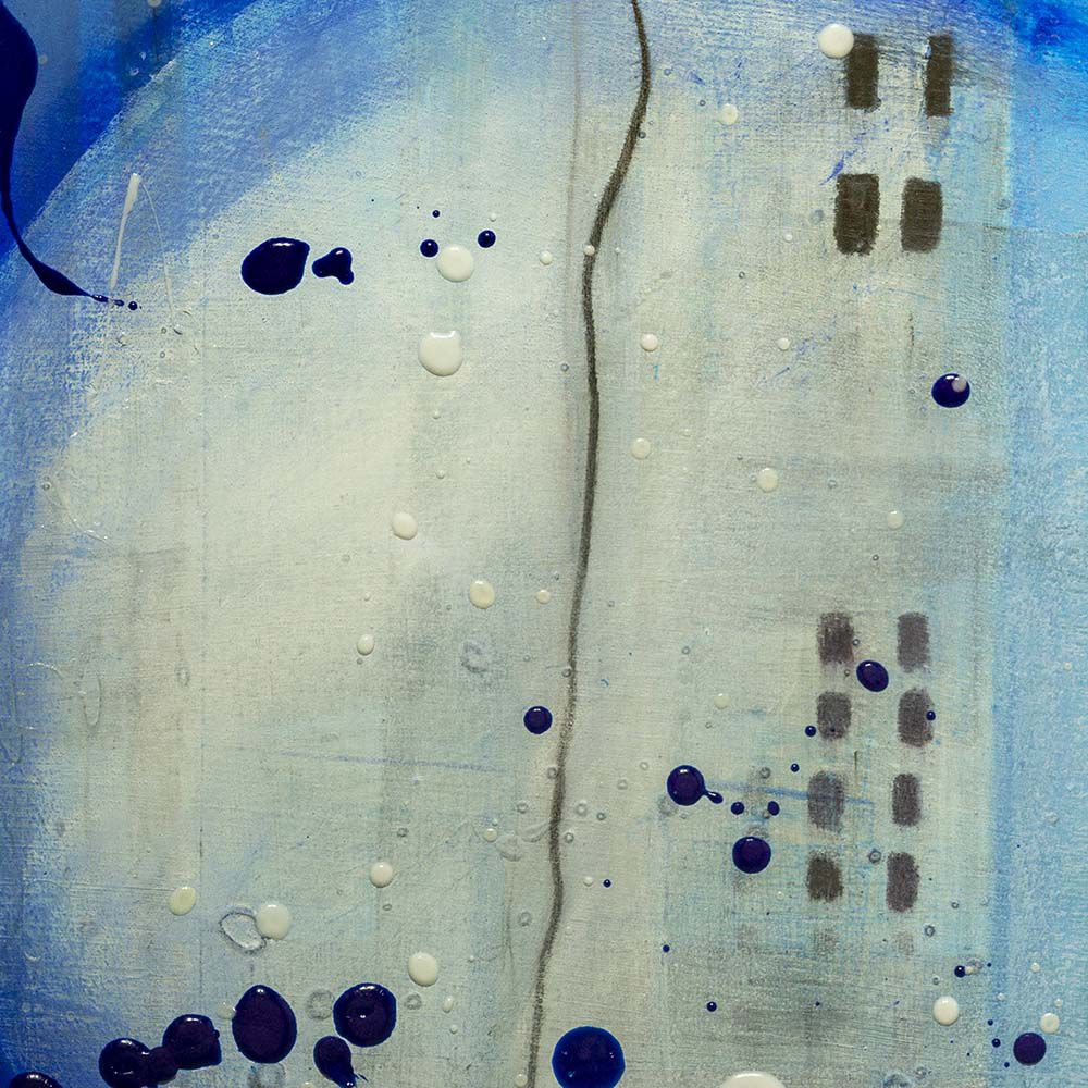 Contemporary Art Original Abstract Painting. Entitled: Blue Moon IV by Maite Baron. Image description: product example