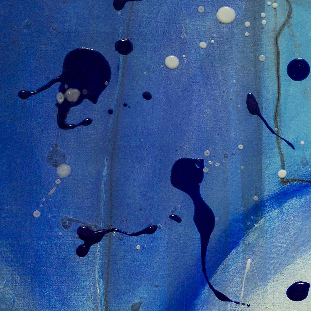 Contemporary Art Original Abstract Painting. Entitled: Blue Moon IV by Maite Baron. Image description: product example
